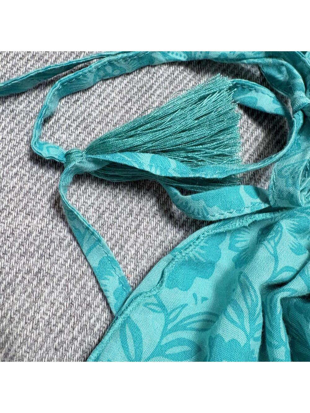 Cinta Tomato Turquoise Spaghetti Strap Sundress M - Picture 5 of 5